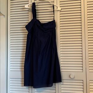 LOFT navy blue linen sundress